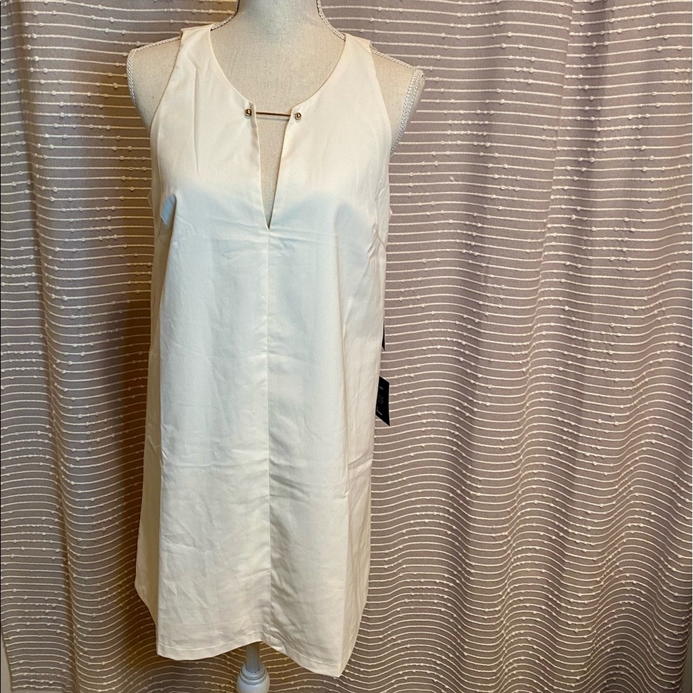 Lulu’s White Sleeveless Sheath Mini Dress Size M - Picture 3 of 11